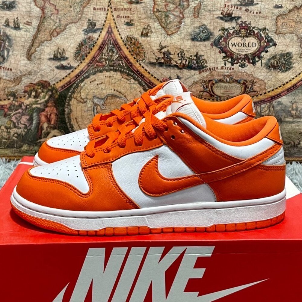 Nike Dunk Low Retro SP Syracuse Sneakers Orange White Men's Size 10